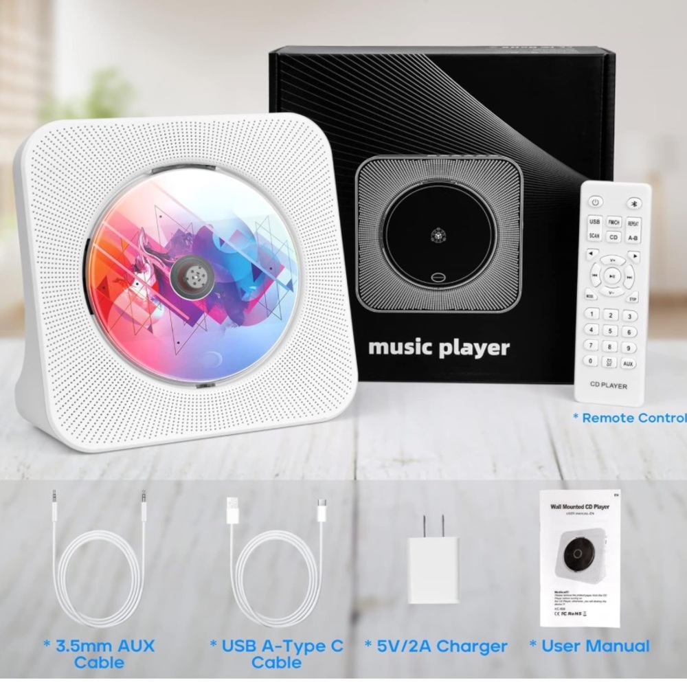 Desktop CD Player with Speakers